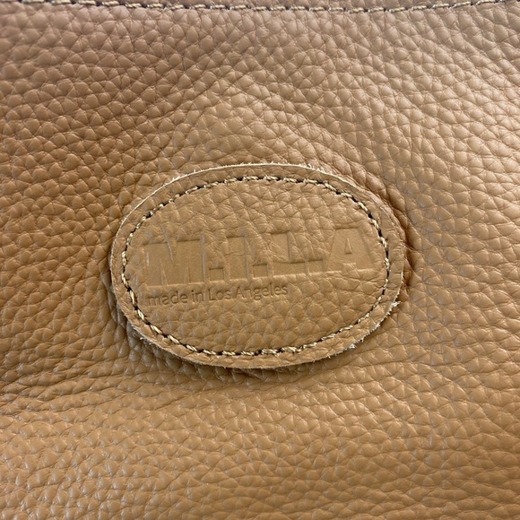 M.I.L.A. Jackie Grain Leather Crossbody Bag in Tan Caramel - Picture 10 of 11